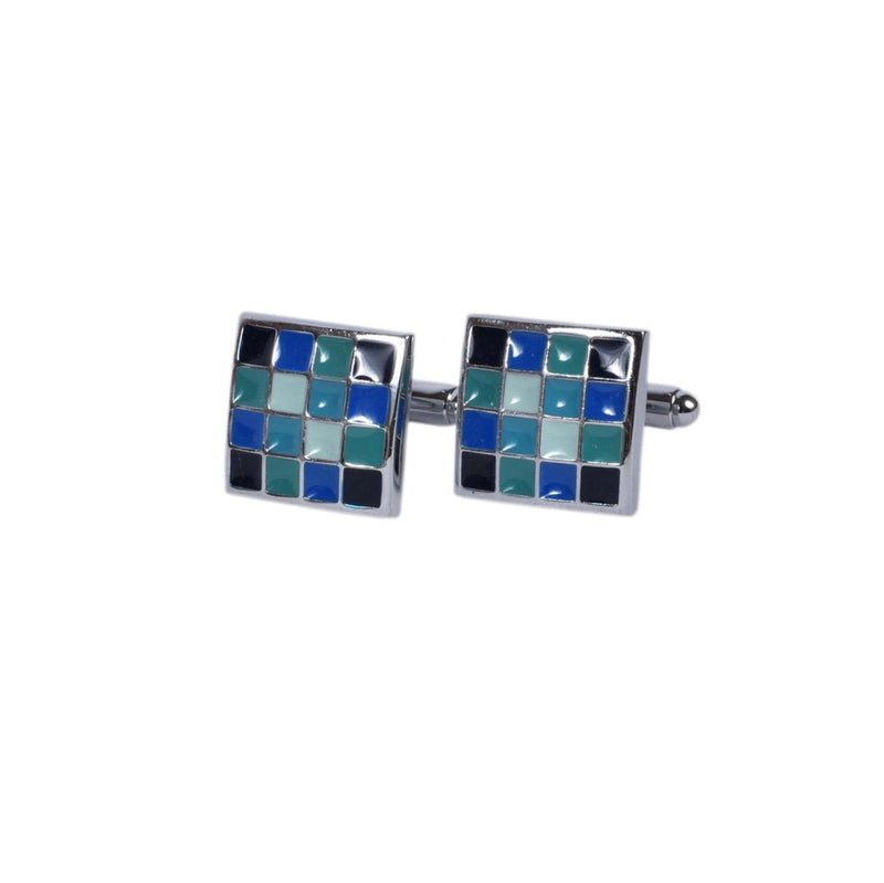Mosaic Blue & Teal Cufflinks