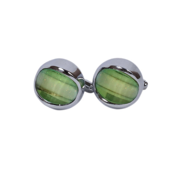 Emerald Green Oval Cufflinks