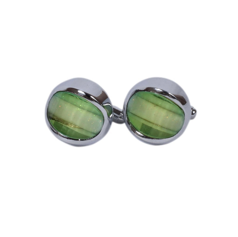 Emerald Green Oval Cufflinks