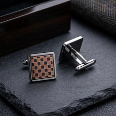 Copper Grid Cufflinks
