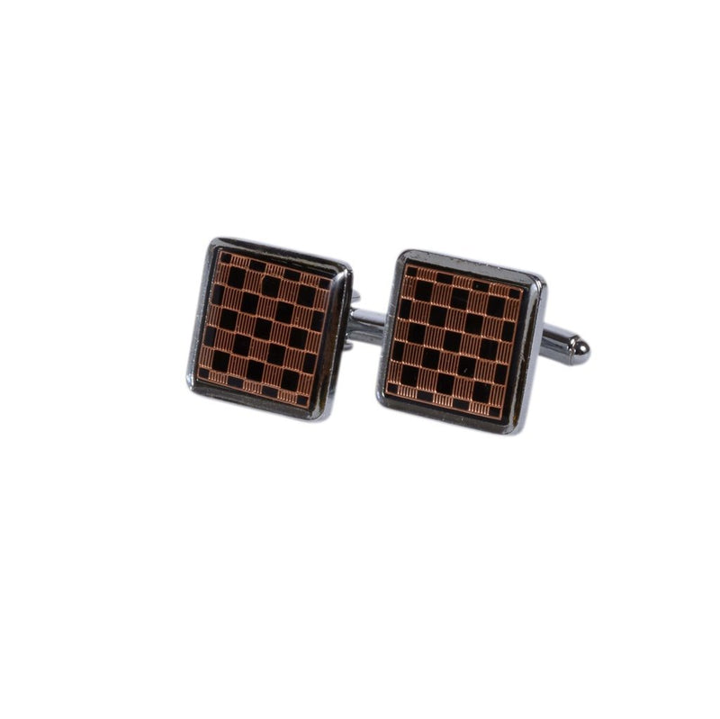 Copper Grid Cufflinks