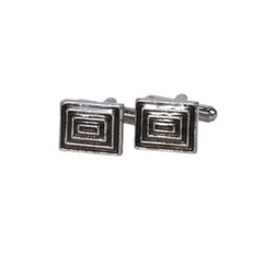Geometric Silver Cufflinks