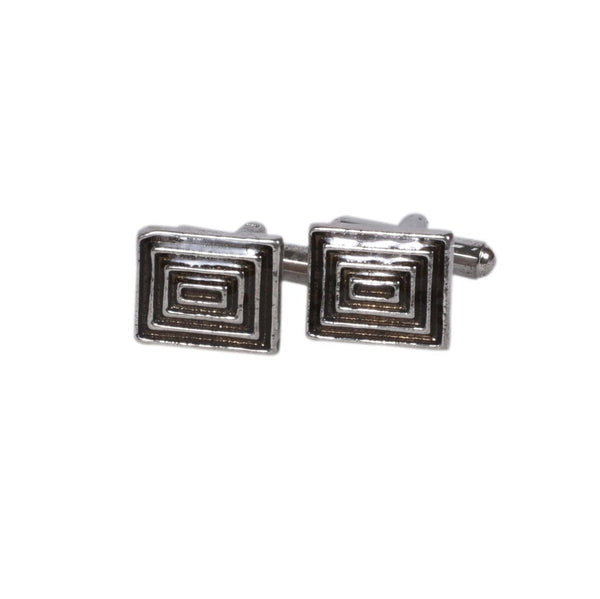 Geometric Silver Cufflinks