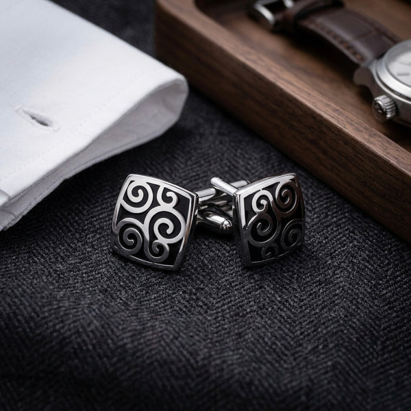 Classic Swirl Pattern Cufflinks