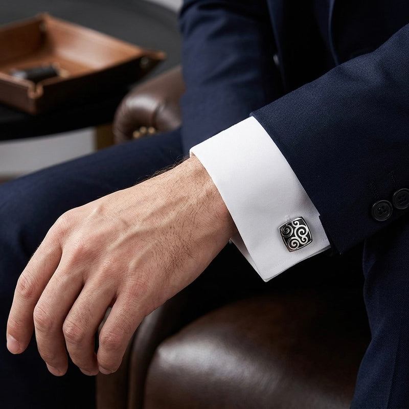 Classic Swirl Pattern Cufflinks