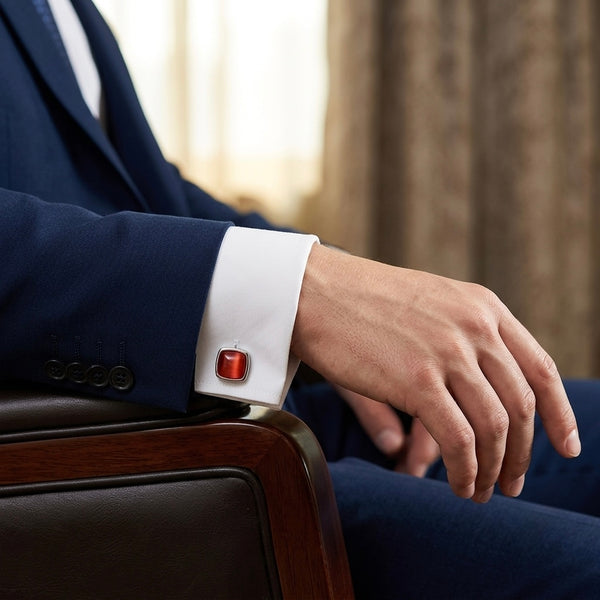 Classic Red Elegance Cufflinks