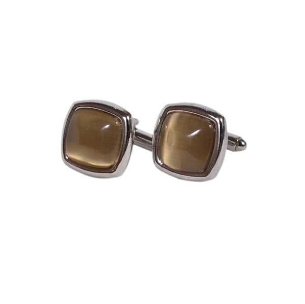 Classic Champagne Brown Textured Cufflinks