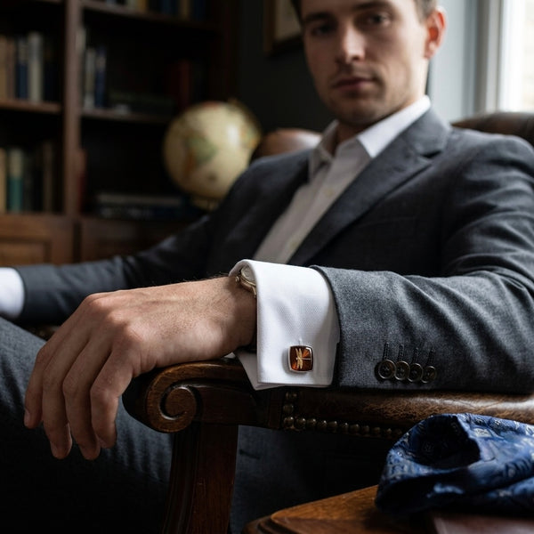 Elegant Dragonfly Motif Cufflinks