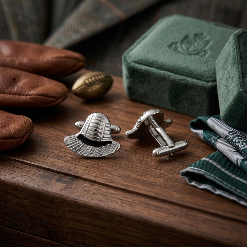 Silver Hat Cufflinks