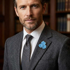 AURELIS BLUE FLORAL BROOCH