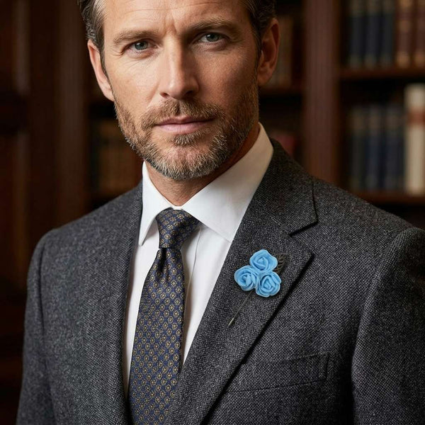 AURELIS BLUE FLORAL BROOCH