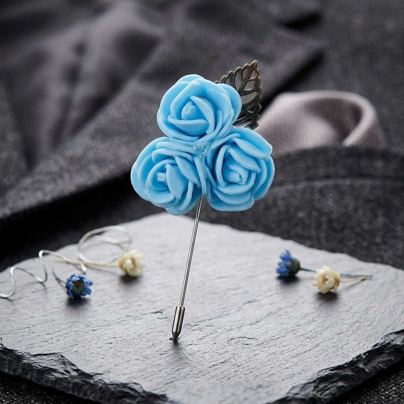 AURELIS BLUE FLORAL BROOCH