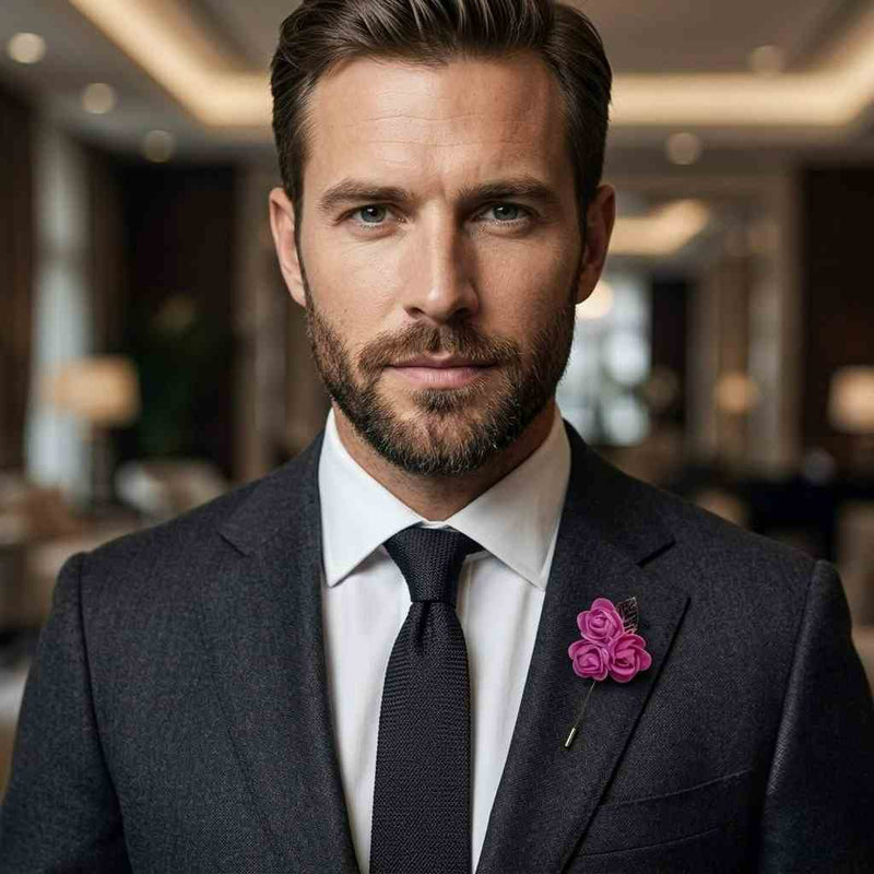 Luxury Rose Lapel Brooch