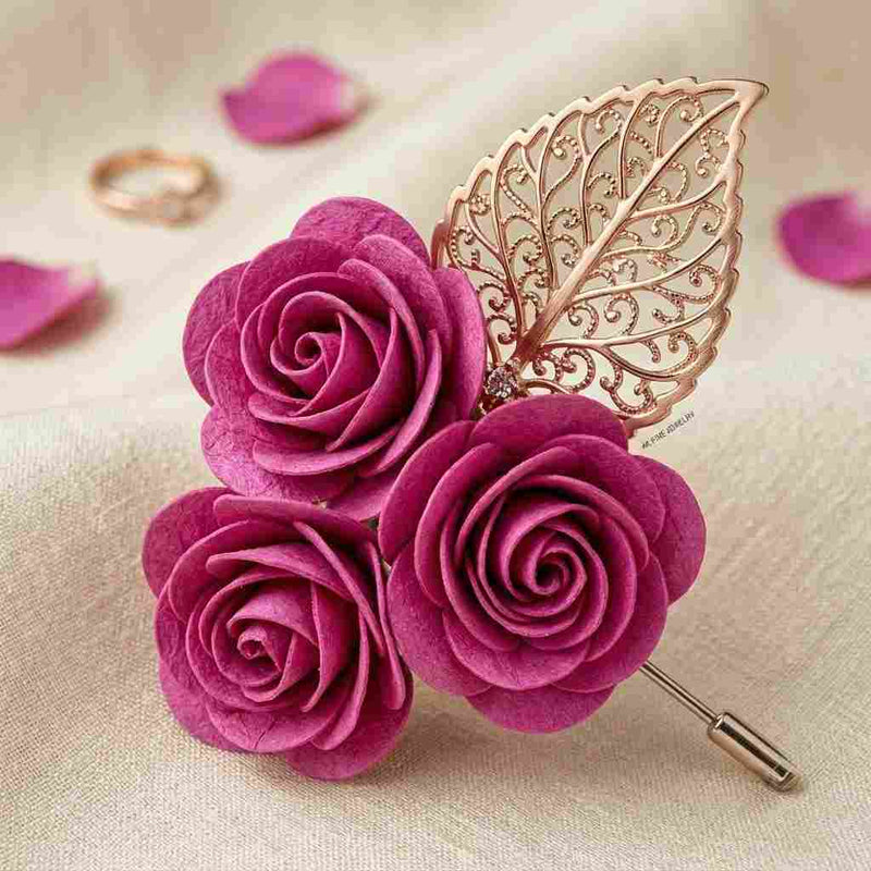 Luxury Rose Lapel Brooch